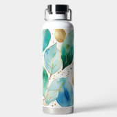 青、ティール（緑がかった色）、金ゴールド ウォーターボトル (背面)