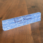 青 デスクネームプレート (側面)