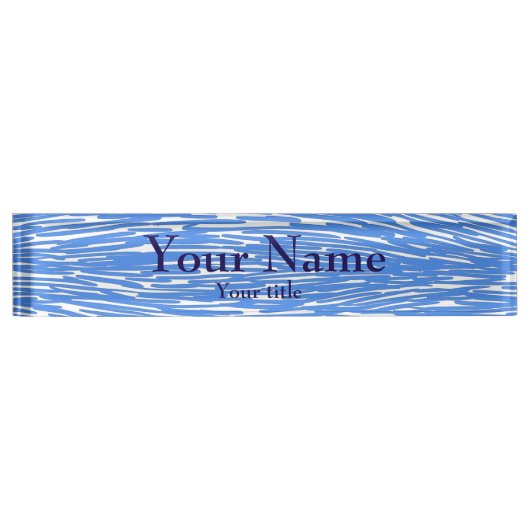 青 デスクネームプレート (正面)