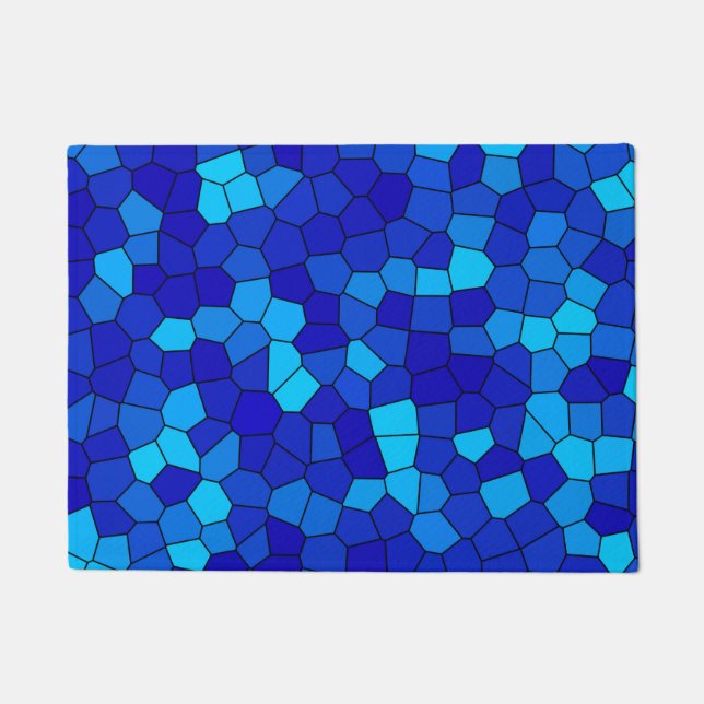 青 ドアマット (正面)