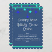 青(ハイライトティール（緑がかった色）) 招待状 (正面/裏面)