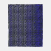 青（バイナリ） フリースブランケット (正面)