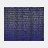 青（バイナリ） フリースブランケット (正面(横))