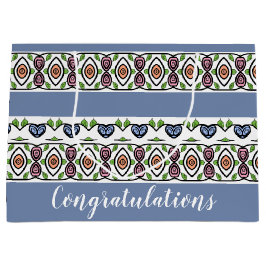 青(パターカラフルン) ラージペーパーバッグ