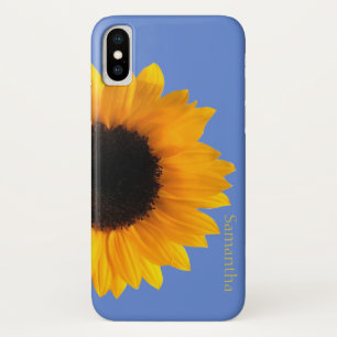 青（ヒマワリ黄色iphone xケース付き） iPhone x ケース