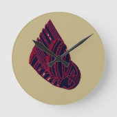 青/ビーチ時計のVIANアールデコ ラウンド壁時計 (正面)