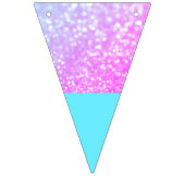 青、ピンクのグリッター誕生日バンティングフラグ バンティングフラッグ (第1の旗)