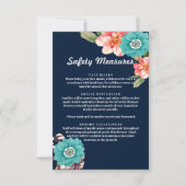 青・ピンクフローラ安全対策 ノートカード (正面)