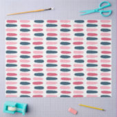 青 ピンク シンプル ペイント マーク パターン 薄葉紙 (クラフト)