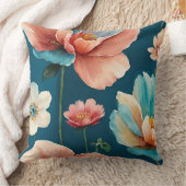 青、ピンク、桃 クッション (ブランケット)