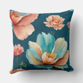 青、ピンク、桃 クッション (裏面)