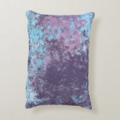 青、ピンク、紫の大理石抽象芸術 アクセントクッション (裏面(縦))