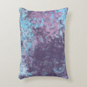 青、ピンク、紫の大理石抽象芸術 アクセントクッション (正面(垂直))