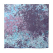 青、ピンク、紫の大理石抽象芸術 タイル (正面)