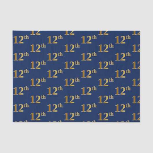 青、フェイク金ゴールド12位(12位)イベントティッシュペーパー 薄葉紙 (正面)