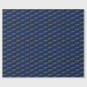 青、フェイク金ゴールド17位（17位）イベント ラッピングペーパー (フラット)