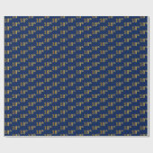 青、フェイク金ゴールド18番目（18番目）のイベント ラッピングペーパー (フラット)