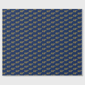 青、フェイク金ゴールド60番目（60番目）のイベント ラッピングペーパー (フラット)