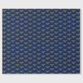 青、フェイク金ゴールド76位(76位)イベント ラッピングペーパー (フラット)