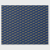 青、フェイク金ゴールド84位（84位）イベント ラッピングペーパー (フラット)