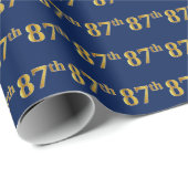 青、フェイク金ゴールド87位（87位）イベント ラッピングペーパー (ロールコーナー)