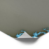 青 – フラクタルポスター ポスター (角)