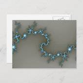 青 – フラクタル葉書 ポストカード (正面/裏面)