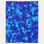 青 フリースブランケット (正面)