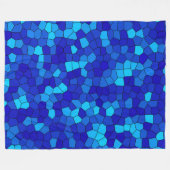 青 フリースブランケット (正面(横))