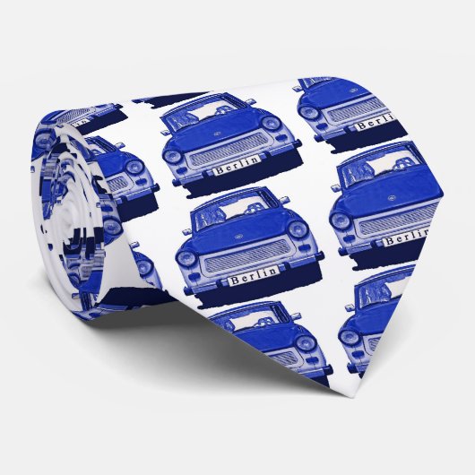 青、ベルリンのTrabant車 ネクタイ (ロール)
