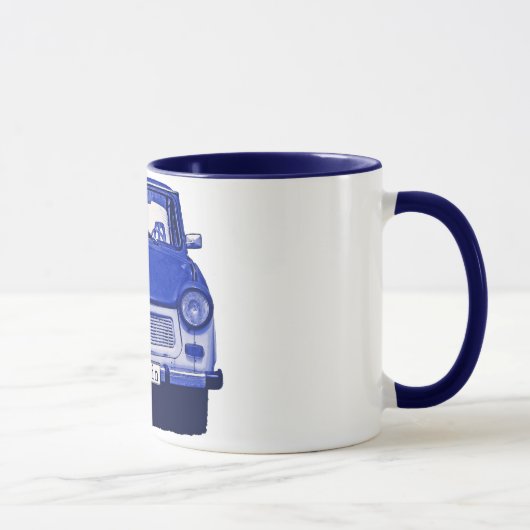 青、ベルリンのTrabant車 マグカップ (右)