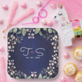 青 ペーパープレート (パーティー)