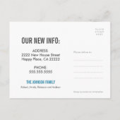 青（ホワイトハウス付）新しい住所はがき 案内ポストカード (裏面)