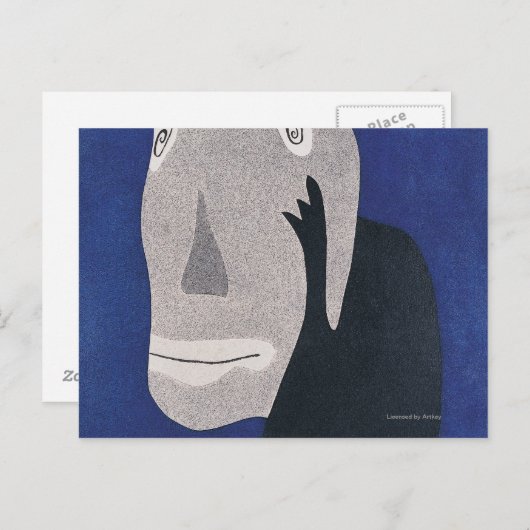 青 ポストカード (正面/裏面)