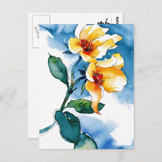 青 ポストカード (正面/裏面)