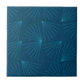 青、モダンお祝い タイル (正面)