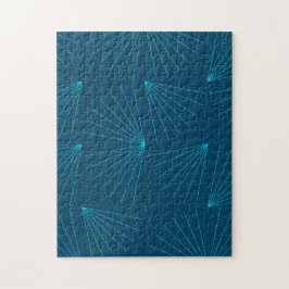 青、モダン光シンプルお祝い ジグソーパズル