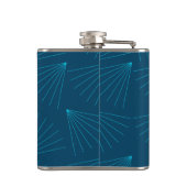 青、モダン光シンプルお祝い フラスク (裏面)