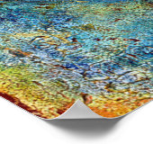 青（ユダヤ教）メノラー ポスター (角)