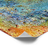 青（ユダヤ教）メノラー ポスター (角)