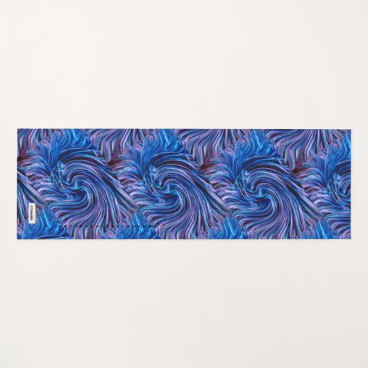 青 ヨガマット (正面(横))