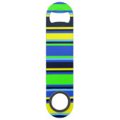 青、ライム、黄オープナストライプのー スピード栓抜き (裏面)