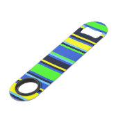 青、ライム、黄オープナストライプのー スピード栓抜き (裏面アングル)