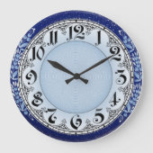 青 ラージ壁時計 (正面)