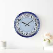 青 ラージ壁時計 (ホーム)