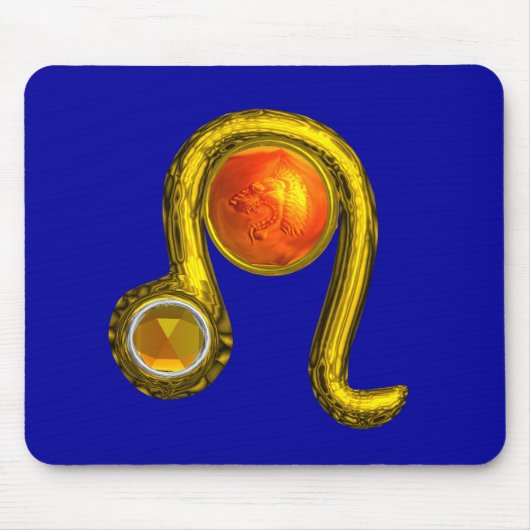 青、レオ マウスパッド (正面)