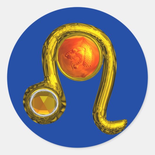 青、レオ ラウンドシール (正面)