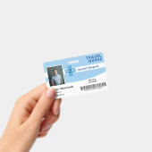 青：ロゴの追加病院従業員の写真ID バッジ (Handheld)