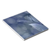 青《写真》ぼけ味葉 ノートパッド (アングル)