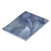 青《写真》ぼけ味葉 ノートパッド (回転)